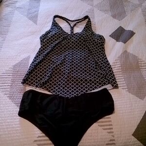 Black and White Pajama Set with Swim Style